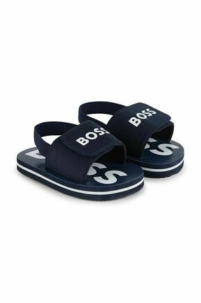 Otroški sandali BOSS mornarsko modra barva - mornarsko modra. Otroški sandali iz kolekcije BOSS. Model je izdelan iz tekstilnega materiala. Model z mehkim