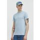 Bombažna kratka majica Karl Lagerfeld Jeans moški - modra. Kratka majica iz kolekcije Karl Lagerfeld Jeans, izdelana iz pletenine, prijetne na otip. Model iz visokokakovostnega in trajnostnega materiala.