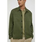 Srajčna jakna Les Deux zelena barva - zelena. Srajčna jakna iz kolekcije Les Deux. Nepodložen model, izdelan iz gladke tkanine. Model iz izjemno udobne tkanine z visoko vsebnostjo bombaža.
