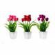 Komplet 3 cvetličnih okraskov Unimasa Tulip