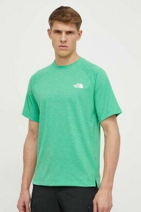 Športna kratka majica The North Face Foundation zelena barva - zelena. Športna kratka majica iz kolekcije The North Face. Model izdelan iz materiala