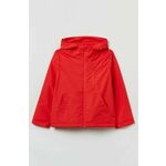 Otroška jakna OVS rdeča barva - rdeča. Otroški jakna iz kolekcije OVS. Delno podložen model, izdelan iz gladkega materiala.