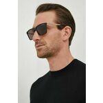 Sončna očala Armani Exchange moški, črna barva - črna. Sončna očala iz kolekcije Armani Exchange. Model s prozornimi stekli in okvirji iz plastike. Ima filter UV 400.