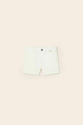 Otroške kratke hlače Mayoral bela barva - bela. Otroški kratke hlače iz kolekcije Mayoral. Model izdelan iz enobarvnega materiala.