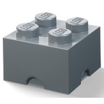 LEGO škatla za shranjevanje 4 - temno siva 250 x 250 x 180 mm