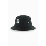 Bombažni klobuk 47brand New York Yankeees črna barva - črna. Klobuk iz kolekcije 47brand. Model z ozkim robom, izdelan iz enobarvnega materiala.