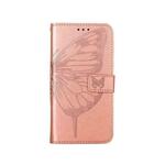 Chameleon Samsung Galaxy S24+ - Preklopna torbica (WLGO-Butterfly) - roza-zlata
