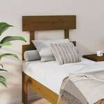 shumee Vzglavje postelje, medeno rjava, 103,5x3x81 cm, borov les