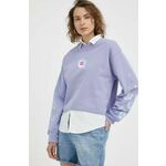 Bombažen pulover Levi's ženska, vijolična barva - vijolična. Pulover iz kolekcije Levi's, izdelan iz elastične pletenine. Model iz izjemno udobne bombažne tkanine.