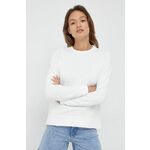 Bluza Calvin Klein ženska, bela barva, - bela. Mikica iz kolekcije Calvin Klein. Model izdelan iz tanke, rahlo elastične pletenine.