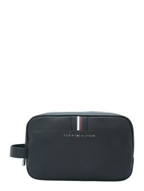 Kozmetična torbica Tommy Hilfiger črna barva - črna. Srednje velika kozmetična torbica iz kolekcije Tommy Hilfiger. Model izdelan iz ekološkega usnja.