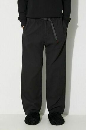 Bombažne hlače Gramicci Pant črna barva - črna. Hlače iz kolekcije Gramicci. Model izdelan iz enobarvne tkanine. Lahek in udoben model