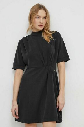 Obleka Joop! črna barva - črna. Obleka iz kolekcije Joop!. Model izdelan iz elastične pletenine. Model iz mehke in na otip prijetne tkanine.