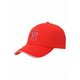 Bombažna bejzbolska kapa Tommy Hilfiger rdeča barva - rdeča. Kapa s šiltom vrste baseball iz kolekcije Tommy Hilfiger. Model izdelan iz tkanine z nalepko. Bombažen, udoben material.