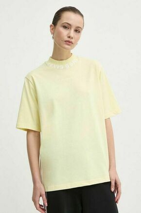 Majica iz mešanice svile Miss Sixty SJ5470 S/S rumena barva