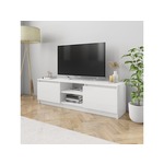 VIDAXL tv omarica visok sijaj bela 120x30x35,5 cm iverna plošča