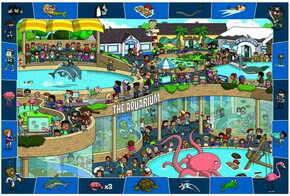 WEBHIDDENBRAND EUROGRAPHICS Spot &amp; Find puzzle Crazy Aquarium 100 kosov