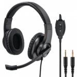 Hama HS-P300 slušalke, 3.5 mm, črna, mikrofon