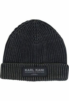 Bombažna kapa Karl Kani črna barva - črna. Kapa iz kolekcije Karl Kani. Model izdelan iz pletenine z nalepko.