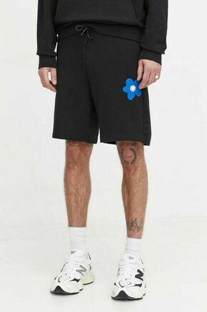 Bombažne kratke hlače Hugo Blue črna barva - črna. Kratke hlače iz kolekcije Hugo Blue. Model izdelan iz prožnega materiala