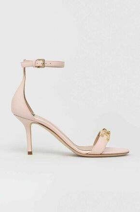 Usnjeni sandali Elisabetta Franchi roza barva - roza. Sandali iz kolekcije Elisabetta Franchi. Model izdelan iz naravnega usnja.
