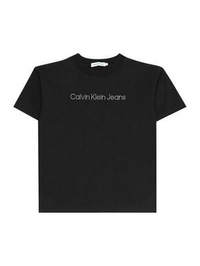 Otroška kratka majica Calvin Klein Jeans črna barva - črna. Kratka majica iz kolekcije Calvin Klein Jeans