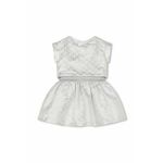 Obleka za dojenčka Karl Lagerfeld bela barva - bela. Za dojenčke obleka iz kolekcije Karl Lagerfeld. Model izdelan iz vzorčaste tkanine. Izrazit model za posebne priložnosti.