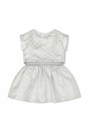 Obleka za dojenčka Karl Lagerfeld bela barva - bela. Za dojenčke obleka iz kolekcije Karl Lagerfeld. Model izdelan iz vzorčaste tkanine. Izrazit model za posebne priložnosti.