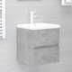 shumee Omarica za umivalnik z vgradnim umivalnikom betonsko siva