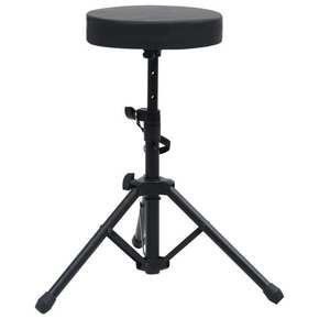 Shumee Nastavljiv bobnarski stolček črn okrogel