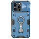 Nillkin camshield armor pro magnetni ovitek za iphone 14 pro max magnetni magsafe ovitek s pokrovom za kamero modre barve