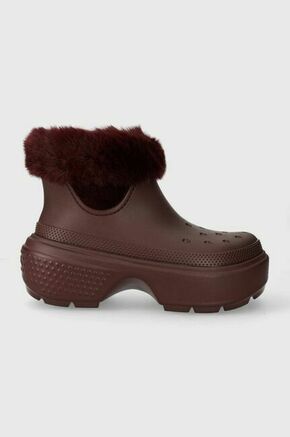 Snežke Crocs Stomp Lined Boot bordo barva