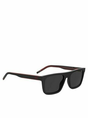 Sončna očala HUGO črna barva - črna. Sončna očala iz kolekcije HUGO. Model z enobarvnimi stekli in okvirji iz plastike. Ima filter UV 400.