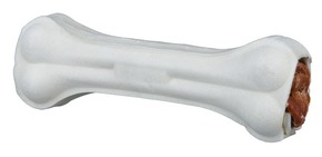 Poslastica Trixie DentaFun bivolja koža polnjena z račjim mesom