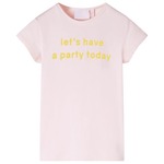 vidaXL Otroška majica s kratkimi rokavi nežno roza 116