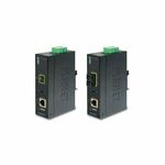 Planet IGTP-802T Pretvornik RJ45/SC, 1Gbps, PoE injektor 802.3at, -40 do 75 stopinj C, IP30, ESD 12-48 V DC