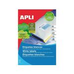 APLI bele nalepke AP001215 210 x 297 mm, 1/stran 25 listov