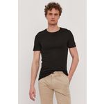 Lacoste t-shirt - črna. T-shirt iz kolekcije Lacoste. Model izdelan iz tanke, elastične pletenine.
