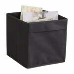 Črna tekstilna škatla za shranjevanje 30x30x30 cm – Mioli Decor