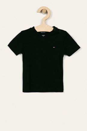 Tommy Hilfiger otroški t-shirt KB0KB04142 - črna. Otroški t-shirt iz kolekcije Tommy Hilfiger. Model izdelan iz enobarvne pletenine.