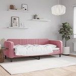 vidaXL Raztegljiva postelja roza 80x200 cm žamet