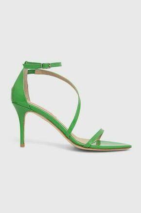 Usnjeni sandali Custommade Amy Patent zelena barva