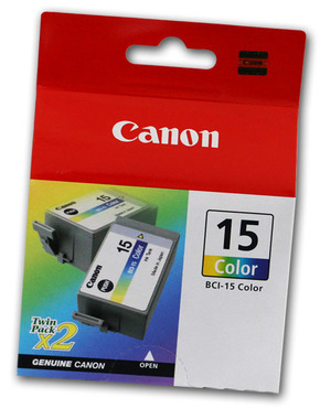 Canon BCI-15 črnilo color (barva)/modra (cyan)/črna (black)