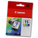 Canon BCI-15 črnilo color (barva)/modra (cyan)/črna (black), 2.5ml/5.3ml, nadomestna