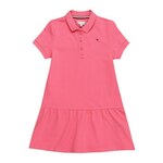 Otroška obleka Tommy Hilfiger roza barva - roza. Otroški obleka iz kolekcije Tommy Hilfiger. Model izdelan iz enobarvnega materiala. Model iz izjemno udobne tkanine z visoko vsebnostjo bombaža.