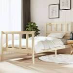 shumee Okvir za posteljo, masivni les, 90x190 cm 3FT, enojni