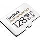 Sandisk 128GB High Endurance MicroSDXC pomnilniška kartica, 100 MB/S,C10,U3,V30,A2