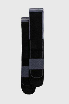 Nogavice Icebreaker Merino Run+ Ultralight Crew - črna. Dolge nogavice iz kolekcije Icebreaker. Model izdelan iz elastičnega materiala z merino volno.