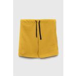 Bombažne kratke hlače United Colors of Benetton rumena barva - rumena. Otroški kratke hlače iz kolekcije United Colors of Benetton. Model izdelan iz tanke, rahlo elastične pletenine. Model iz izjemno udobne bombažne tkanine.