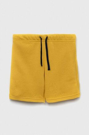 Bombažne kratke hlače United Colors of Benetton rumena barva - rumena. Otroški kratke hlače iz kolekcije United Colors of Benetton. Model izdelan iz tanke